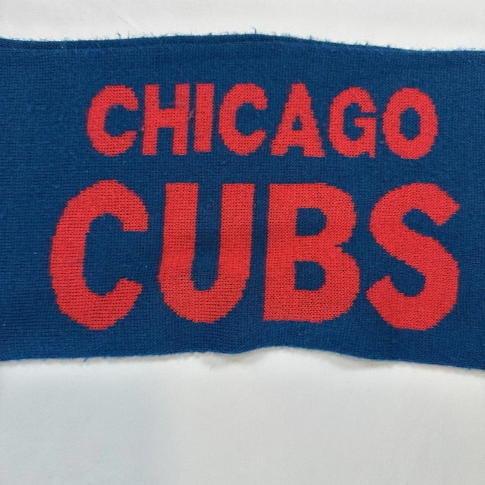 Chicago Cubs Scarf‎ MLB Big Team Logo, Collectible Knit Item